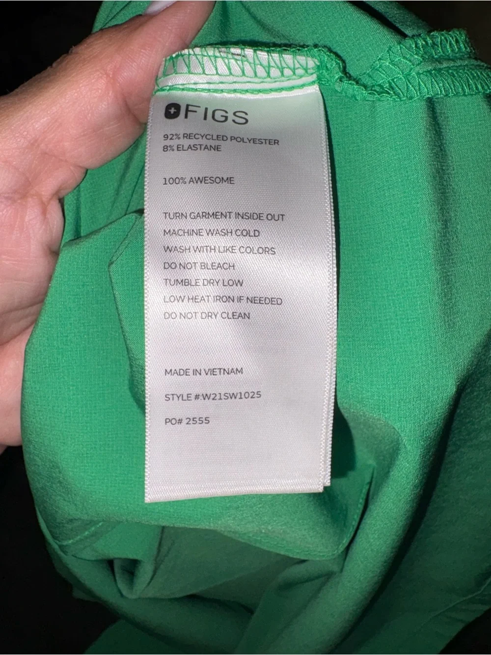 FIGS Safety Green FreeX Scrubs XS- Catarina Top, XS/P Zamora Bottoms